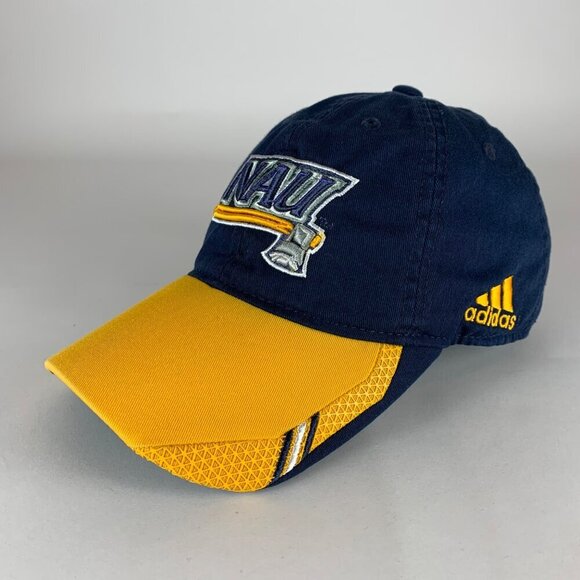 Northern Arizona Lumberjacks Navy Blue Gold Adidas Relaxed Fit Adjustable Hat - Picture 1 of 6